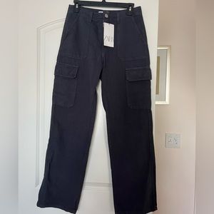 Zara dark navy blue cargo pants, never worn, size US 6.